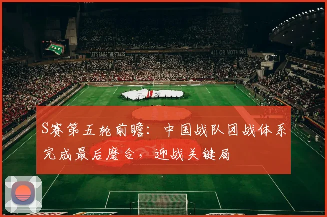S赛第五轮前瞻：中国战队团战体系完成最后磨合，迎战关键局